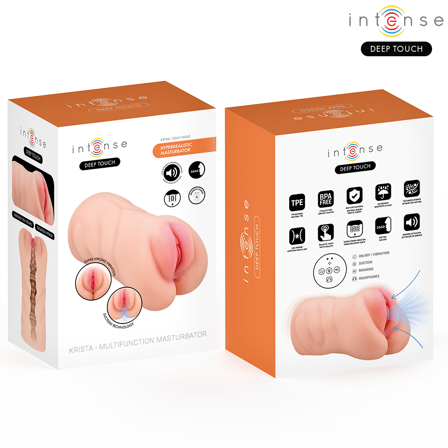 Deep Touch Vaginal Masturbator with Suction, Vibration & Vocal Sounds — INTENSE