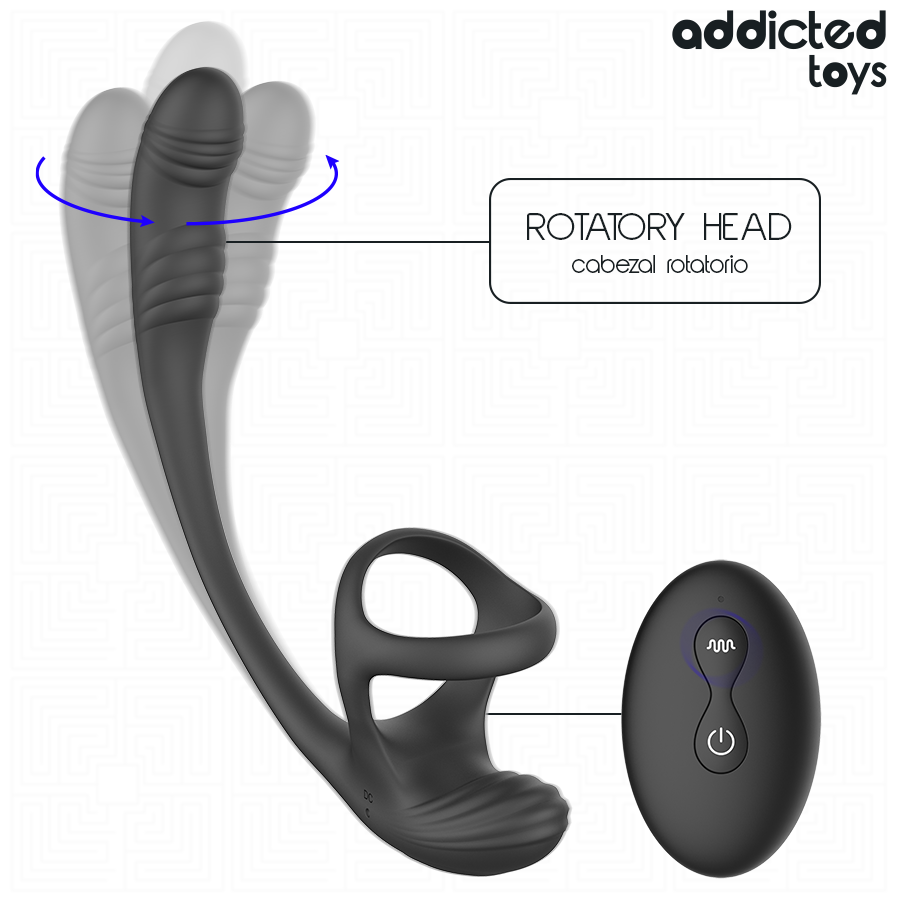 Plug anal vibrant avec ondulation 360° et stimulateur testiculaire — ADDICTED TOYS