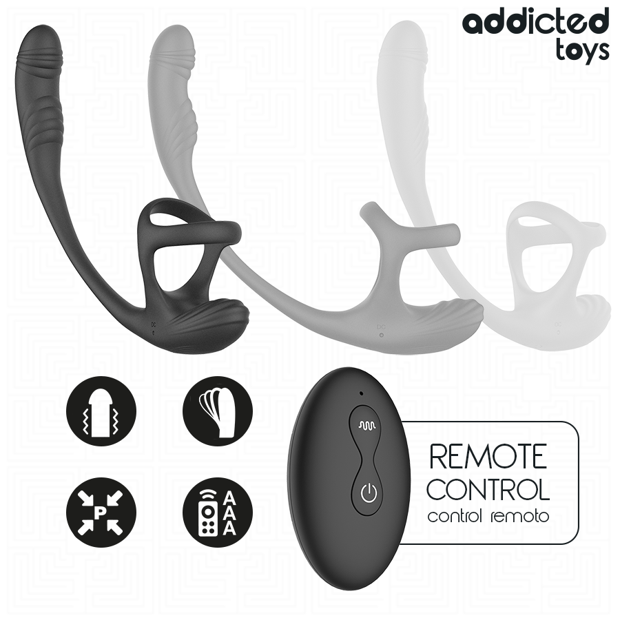 Plug anal vibrant avec ondulation 360° et stimulateur testiculaire — ADDICTED TOYS