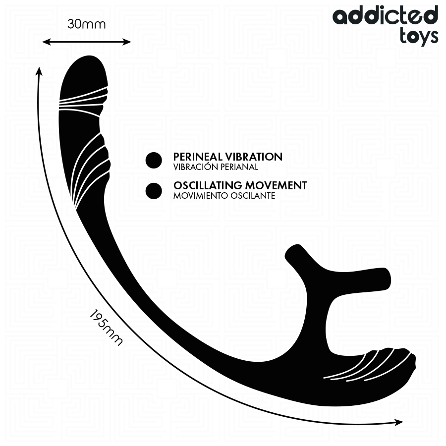 Plug anal vibrant avec ondulation 360° et stimulateur testiculaire — ADDICTED TOYS