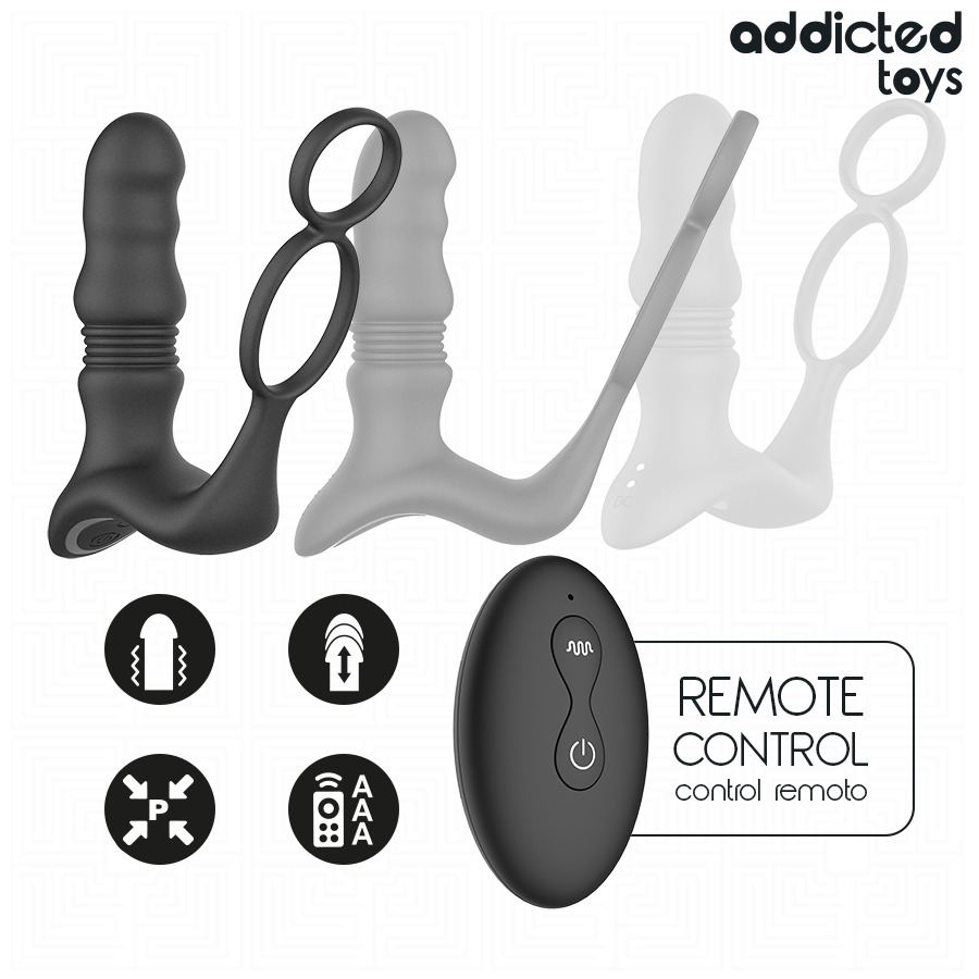 Masseur prostatique vibrant à poussée réglable — ADDICTED TOYS
