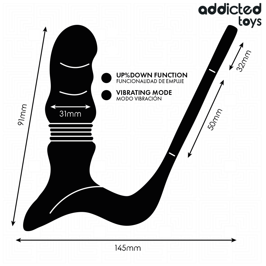 Masseur prostatique vibrant à poussée réglable — ADDICTED TOYS