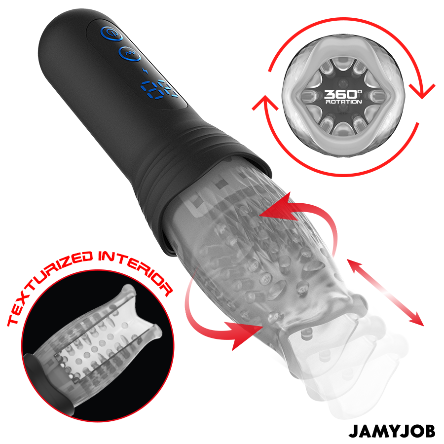 Masturbateur automatique à poussée et rotation — JAMYJOB