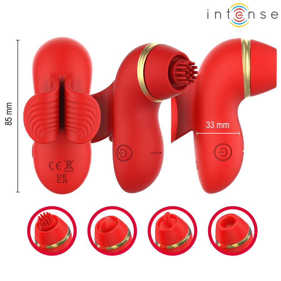 Stimulateur 4-en-1 : succion, tapotement, griffade et léchage — INTENSE HIGH TECH