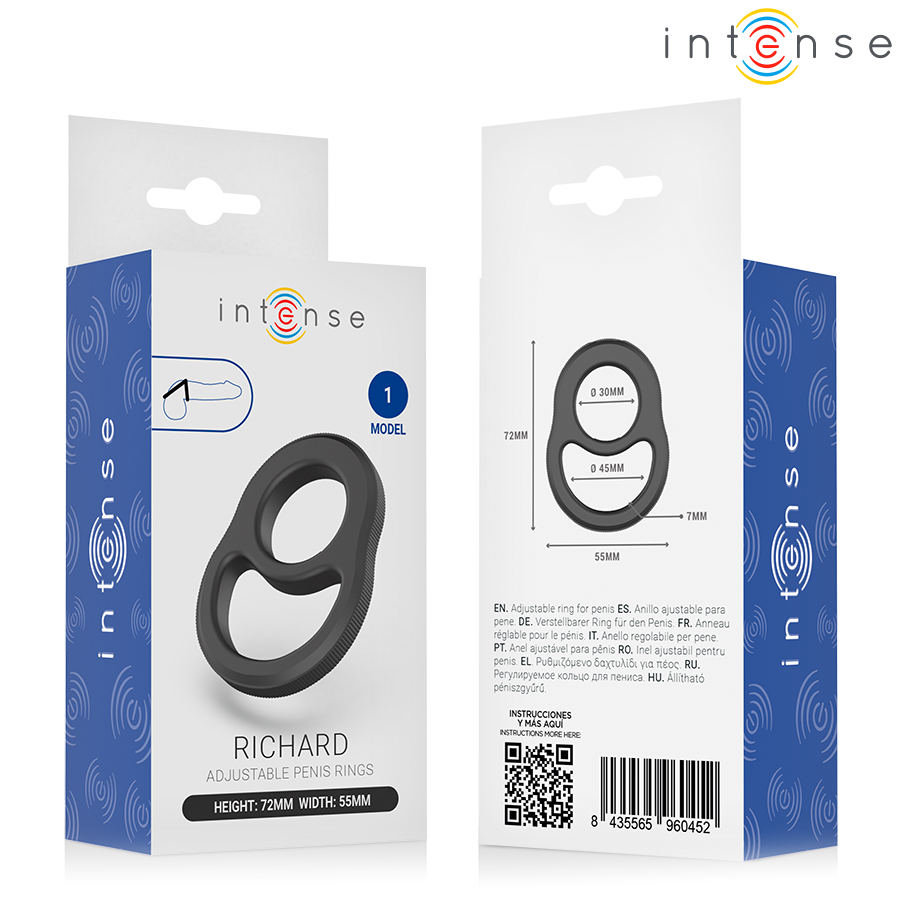 Double anneau pénien ajustable — INTENSE FOR HIM