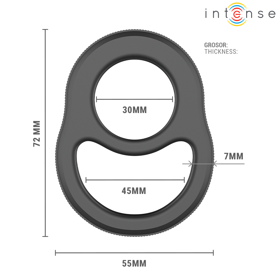 Double anneau pénien ajustable — INTENSE FOR HIM