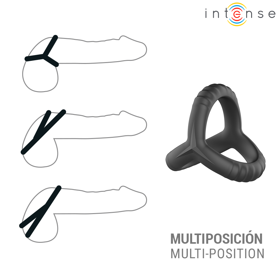 Anneau pénien triple ajustable — INTENSE FOR HIM