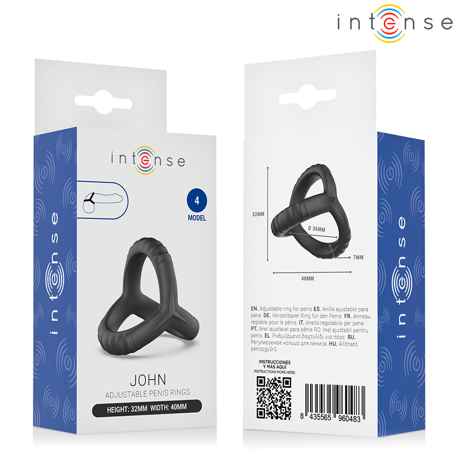 Anneau pénien triple ajustable — INTENSE FOR HIM