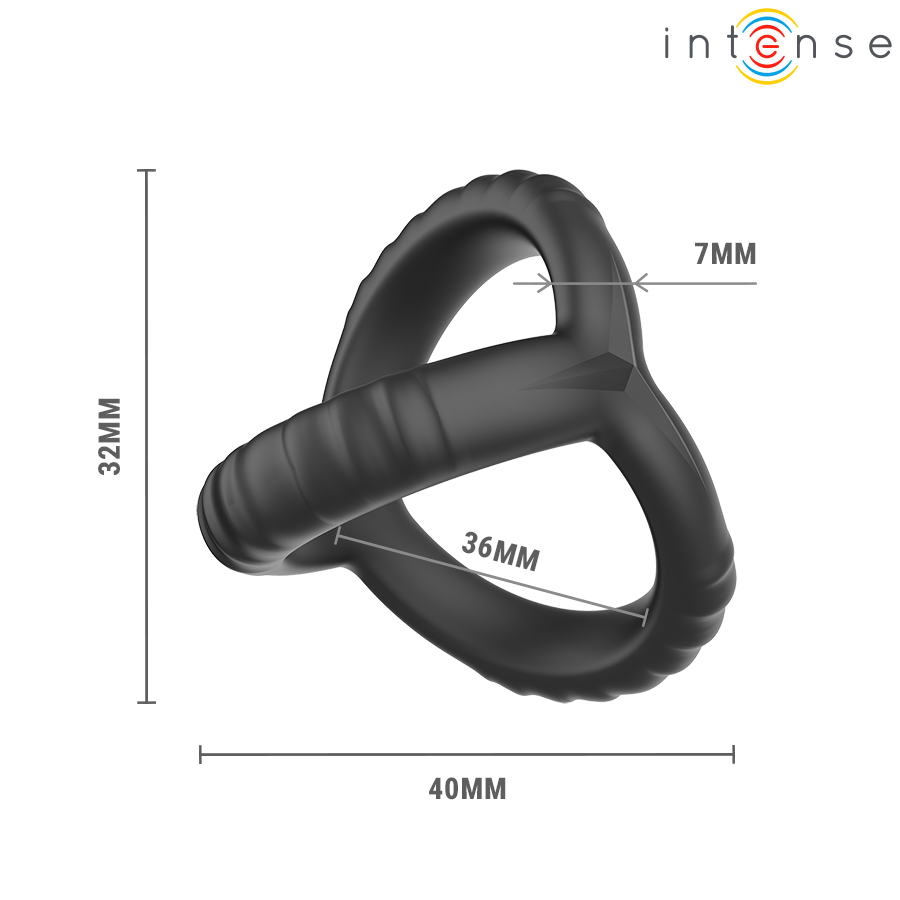 Anneau pénien triple ajustable — INTENSE FOR HIM