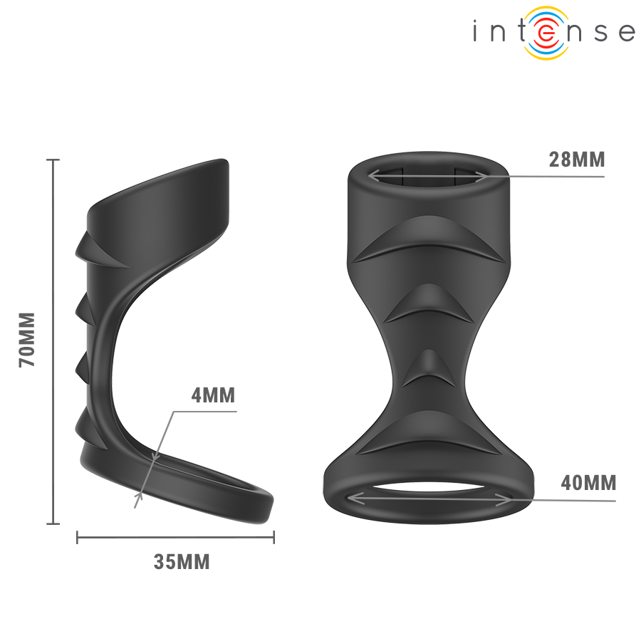 Anneau pénien texturé réglable — Intense for Him