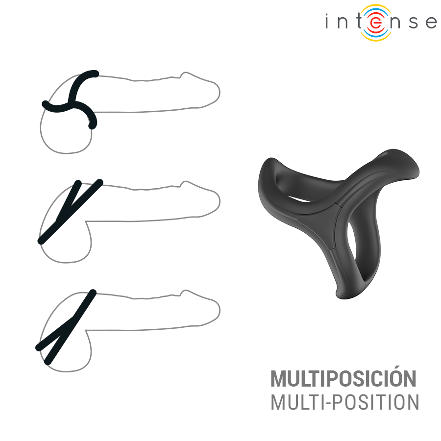 Anneau pénien triple réglable — INTENSE FOR HIM