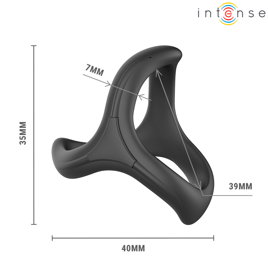 Anneau pénien triple réglable — INTENSE FOR HIM