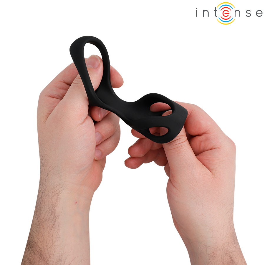 Anneau pénien double avec extension — INTENSE FOR HIM