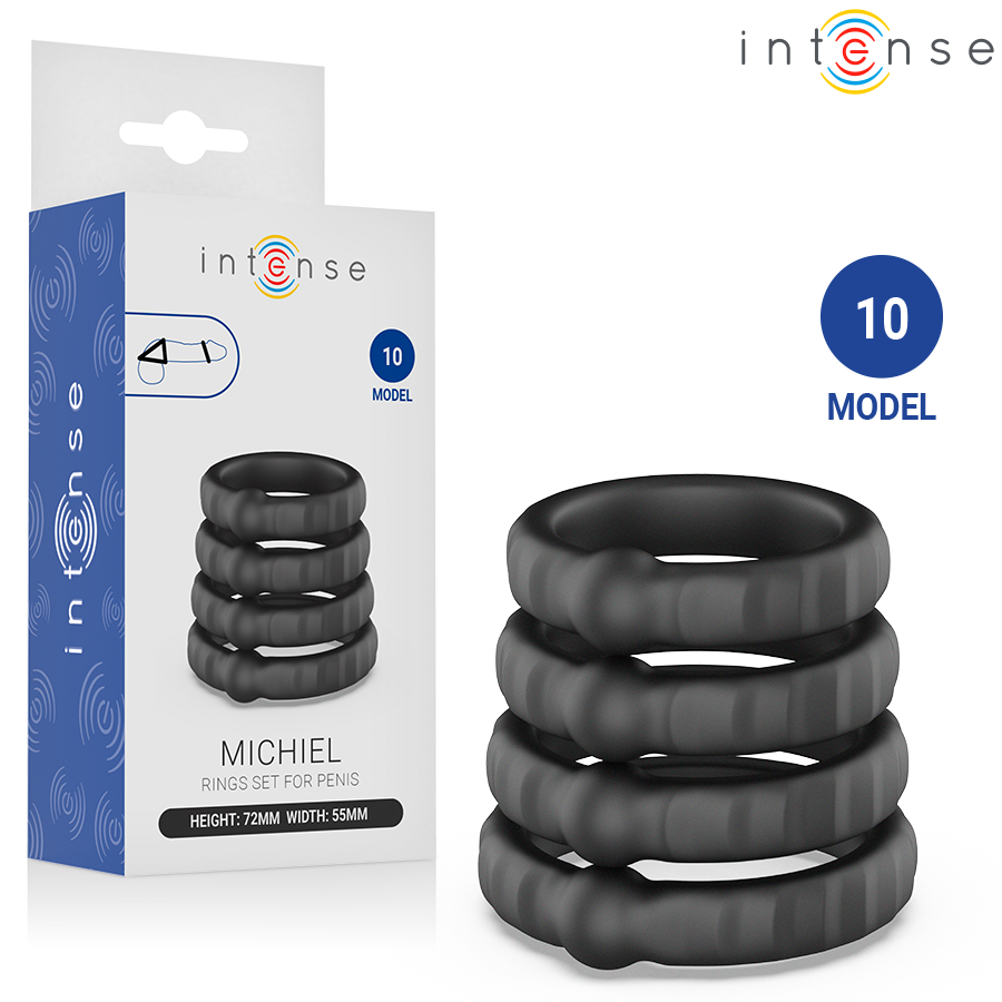 Ensemble de 4 anneaux péniens ajustables — INTENSE FOR HIM
