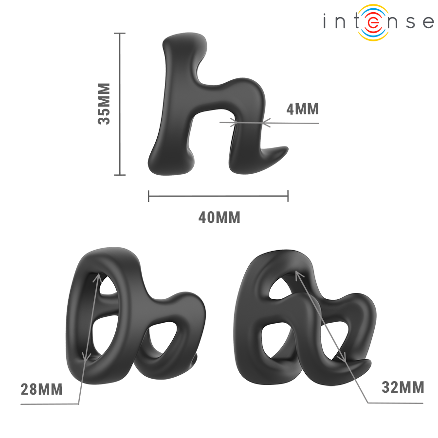 Anneau pénien forme H réglable — INTENSE FOR HIM