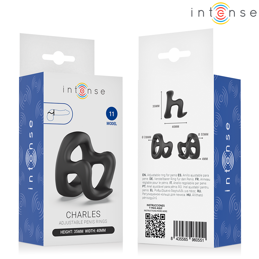 Anneau pénien forme H réglable — INTENSE FOR HIM