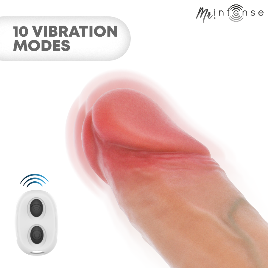MR INTENSE - ARNOLD L VIBRATEUR MANCHON PÉNIS EN SILICONE AVEC TÉLÉCOMMANDE 16 CM -Ø- 4,5 CM