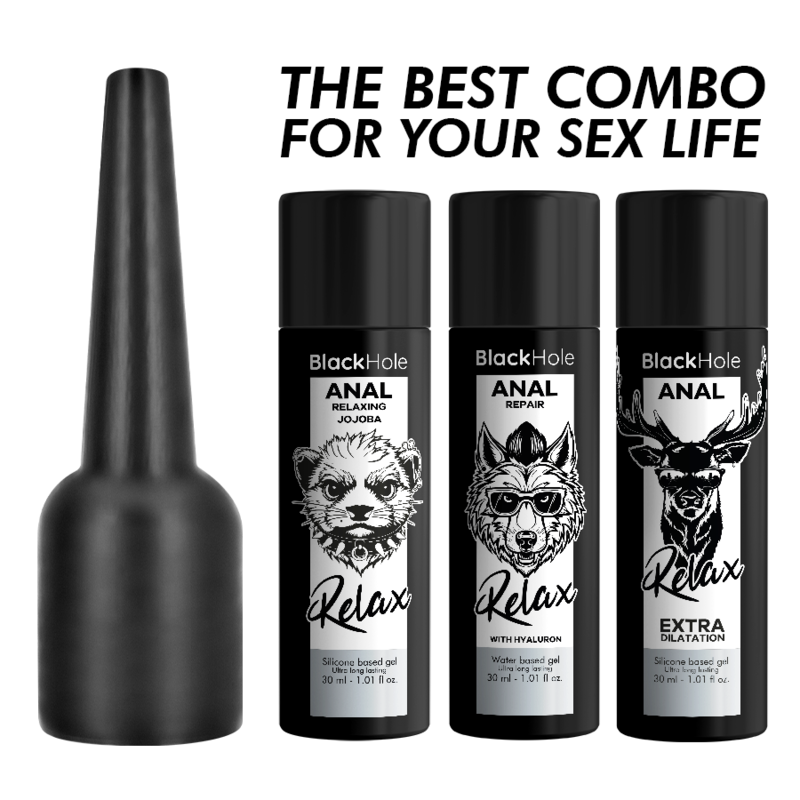 Applicateur de lubrifiant anal taille S 30 ml — Black Hole