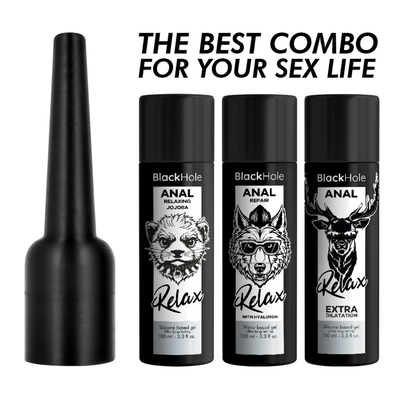Applicateur de lubrifiant anal ergonomique — BLACK HOLE