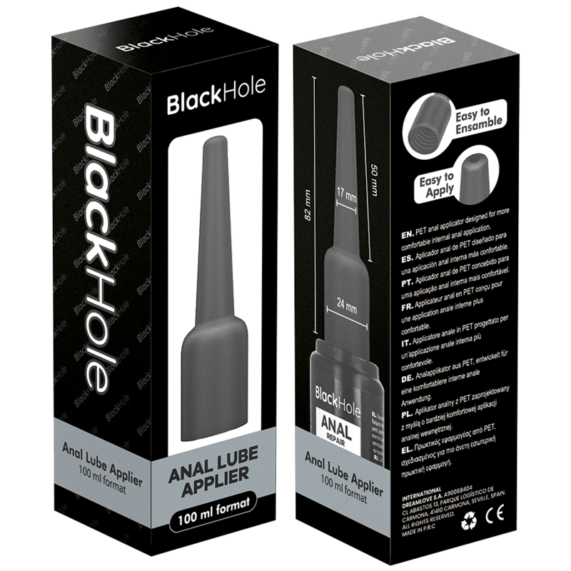 Applicateur de lubrifiant anal ergonomique — BLACK HOLE