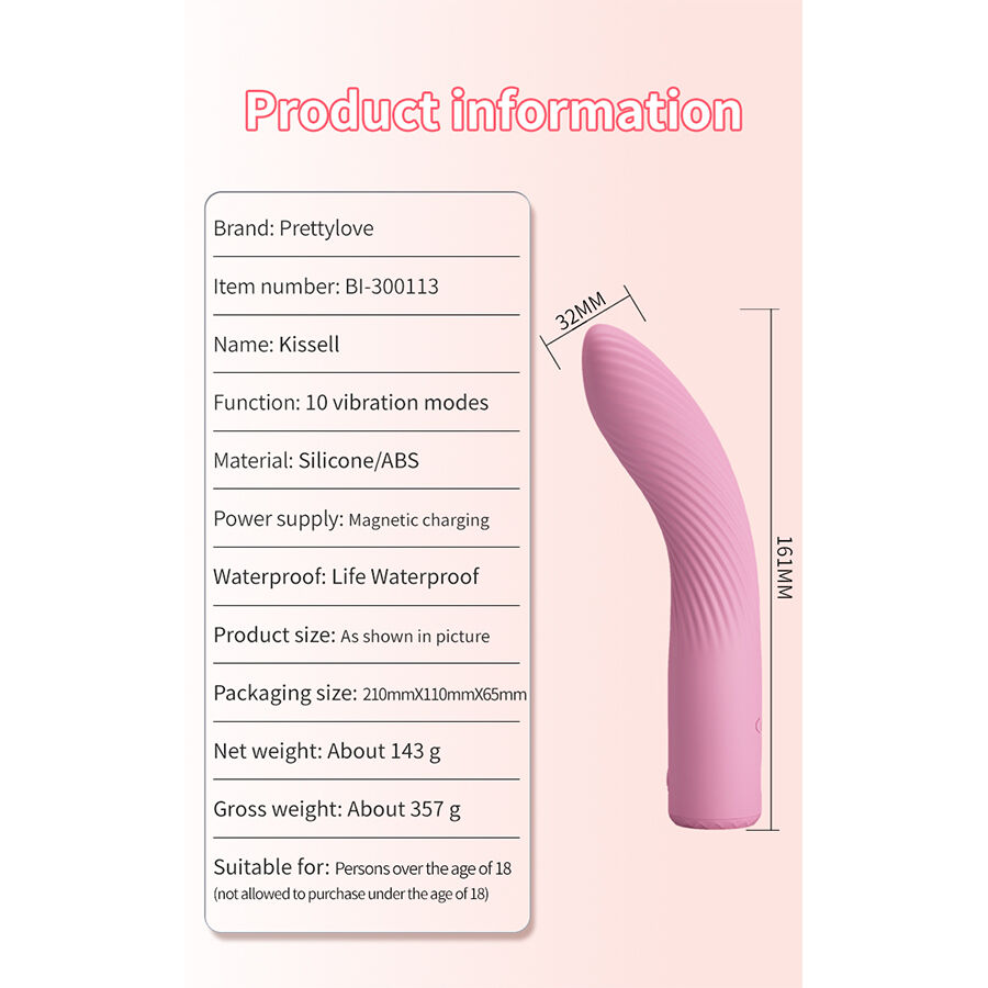 Vibrateur point G incurvé rose — PRETTY LOVE FLIRTATION