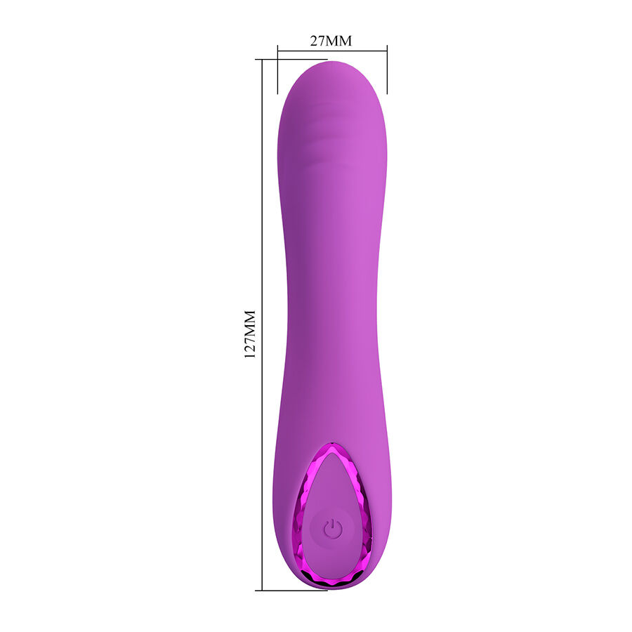Vibromasseur point G violet avec anneau brillant — PRETTY LOVE SMART