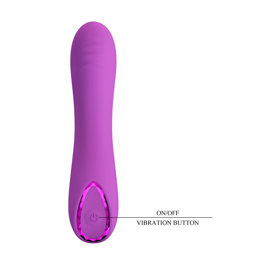 Vibromasseur point G violet avec anneau brillant — PRETTY LOVE SMART