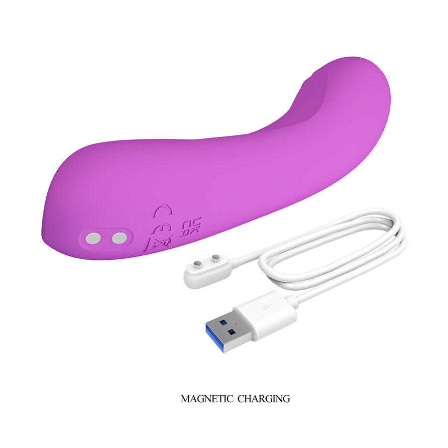 Vibromasseur point G violet avec anneau brillant — PRETTY LOVE SMART