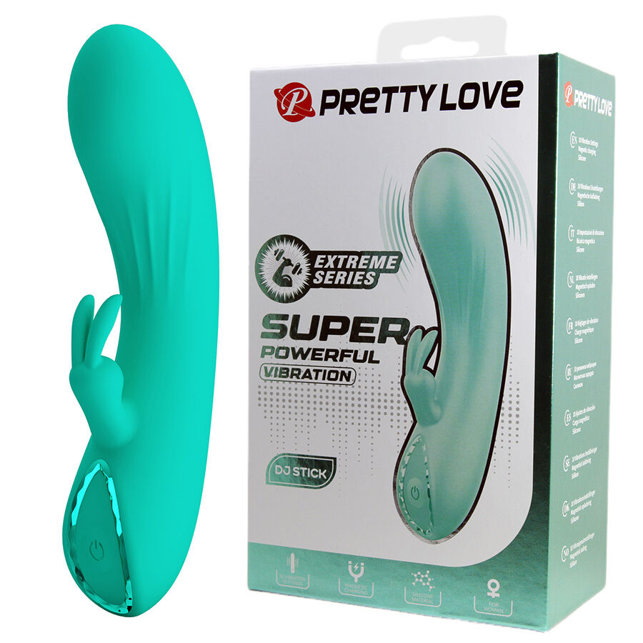Vibromasseur G-spot turquoise avec stimulateur externe — PRETTY LOVE FLIRTATION