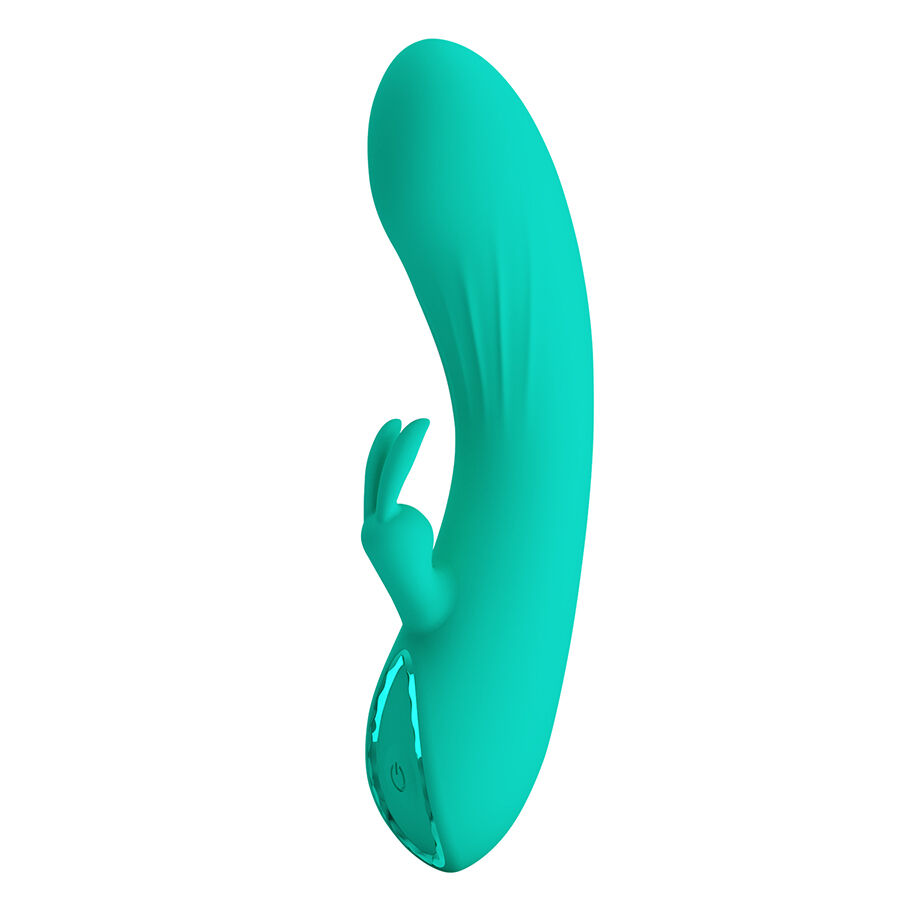 Vibromasseur G-spot turquoise avec stimulateur externe — PRETTY LOVE FLIRTATION