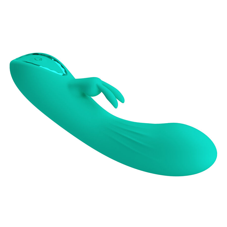 Vibromasseur G-spot turquoise avec stimulateur externe — PRETTY LOVE FLIRTATION