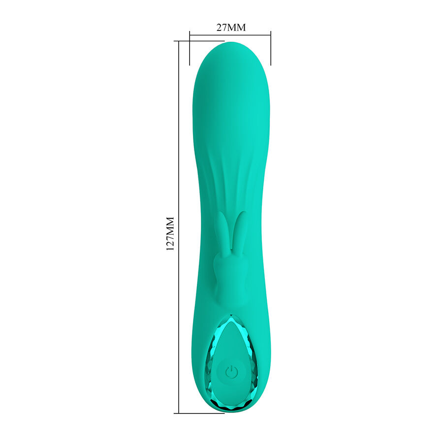 Vibromasseur G-spot turquoise avec stimulateur externe — PRETTY LOVE FLIRTATION