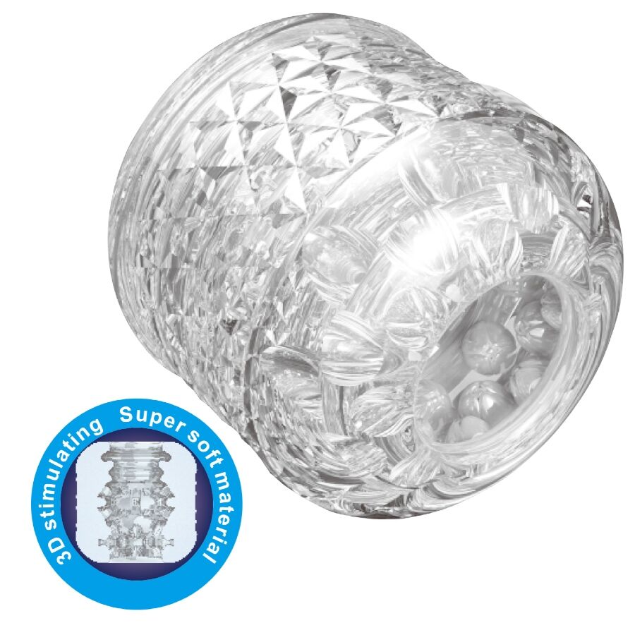 Masturbateur à double entrée en silicone transparent — PRETTY LOVE MALE