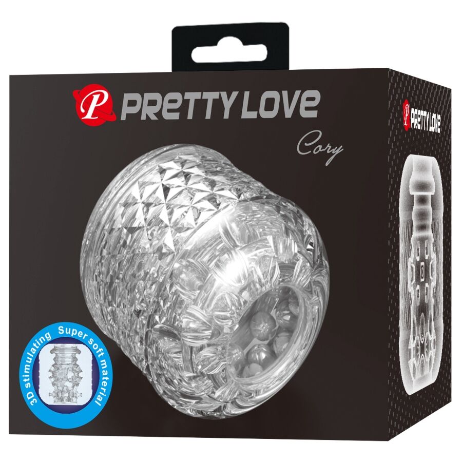 Masturbateur à double entrée en silicone transparent — PRETTY LOVE MALE