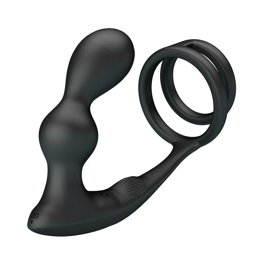 Plug anal vibrant avec anneau pénien et télécommande — MR PLAY
