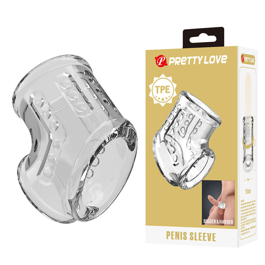 Gaine pénienne courte transparente texturée — PRETTY LOVE MALE