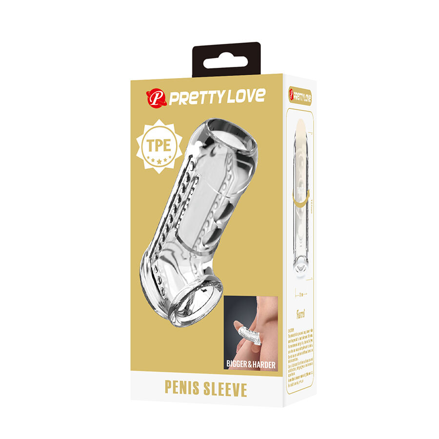 Gaine pénienne texturée transparente — PRETTY LOVE MALE