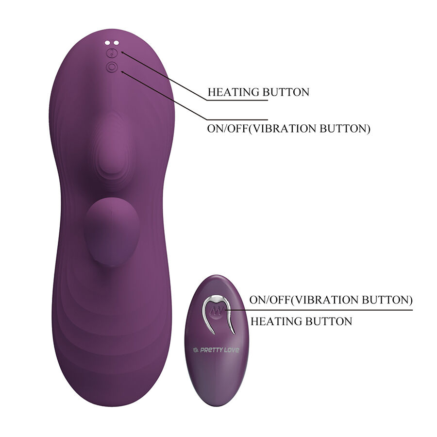 Vibrateur assis mains libres chauffant — PRETTY LOVE FLIRTATION