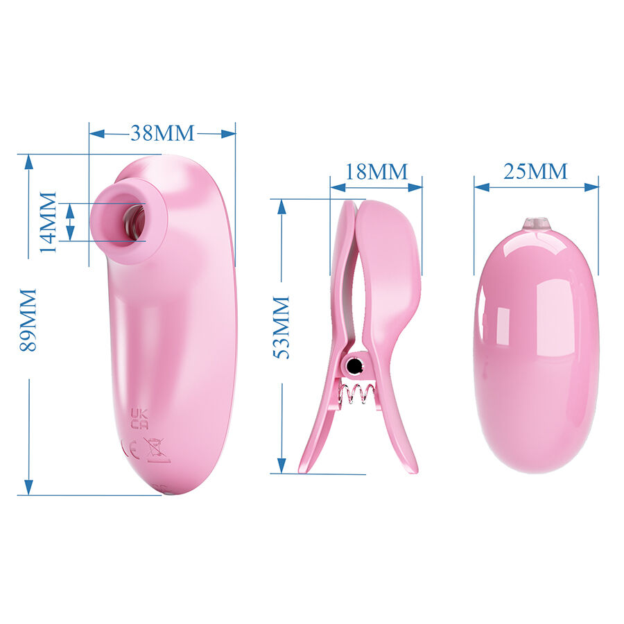 Kit de stimulation 3-en-1 : pinces à tétons, vibromasseur et stimulateur à tapotements — Pretty Love Flirtation