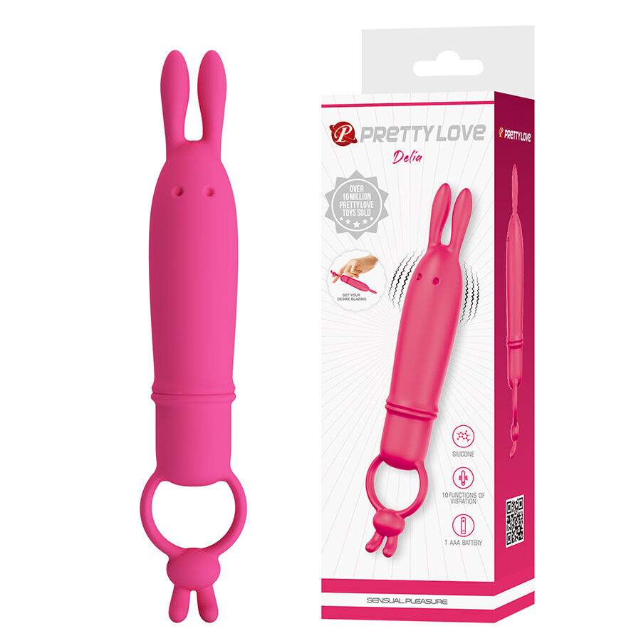 Vibrateur rabbit Delia avec anneau de résistance — PRETTY LOVE FLIRTATION