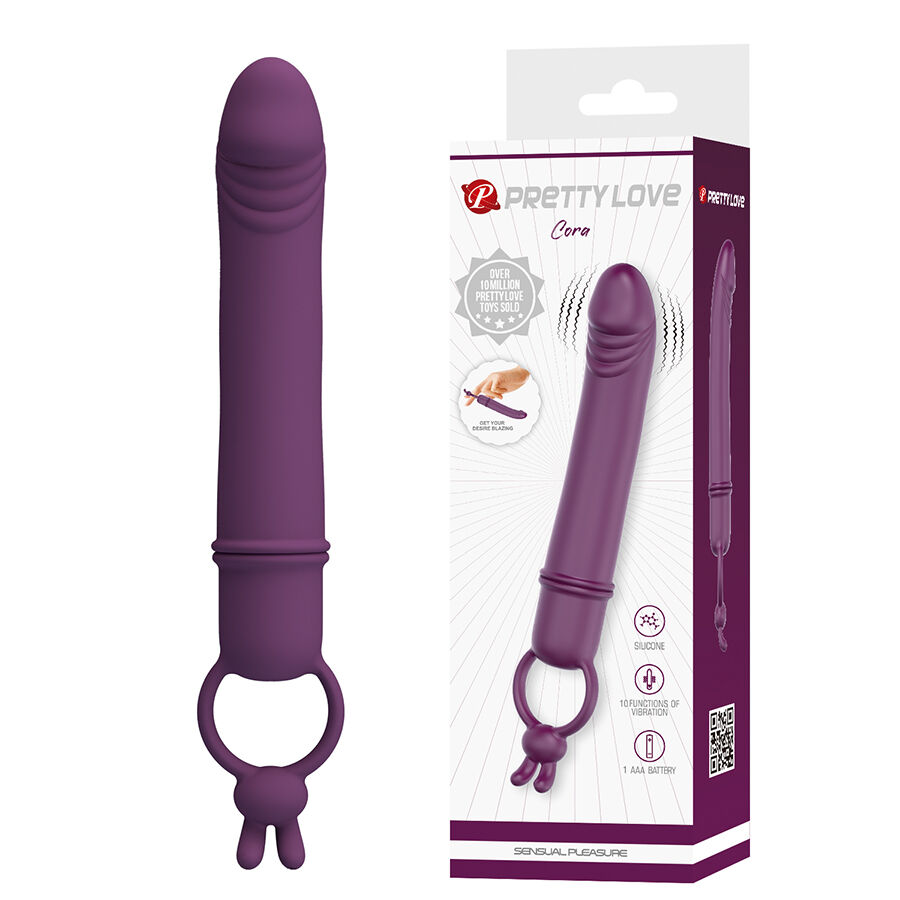 Vibrateur compact Cora avec anneau de maintien — PRETTY LOVE FLIRTATION