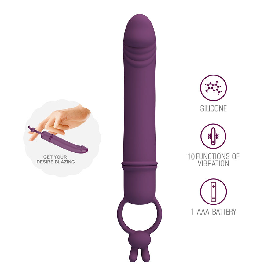 Vibrateur compact Cora avec anneau de maintien — PRETTY LOVE FLIRTATION