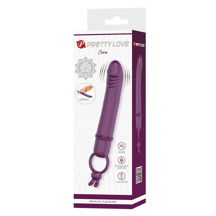 Vibrateur compact Cora avec anneau de maintien — PRETTY LOVE FLIRTATION