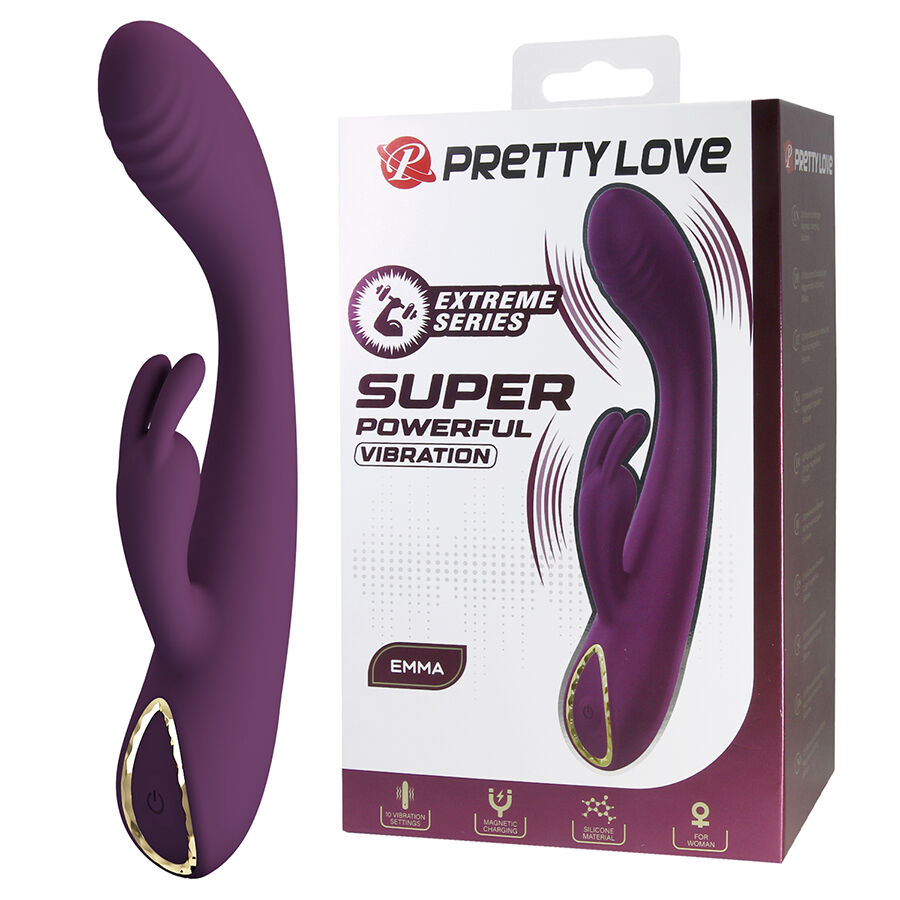 Vibromasseur rabbit violet avec stimulateur — PRETTY LOVE FLIRTATION