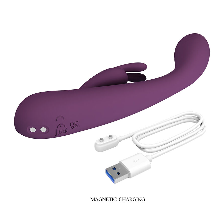 Vibromasseur rabbit violet avec stimulateur — PRETTY LOVE FLIRTATION