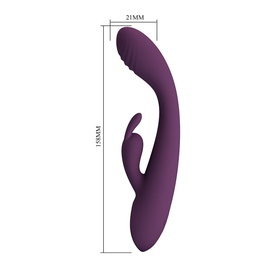Vibromasseur rabbit violet avec stimulateur — PRETTY LOVE FLIRTATION