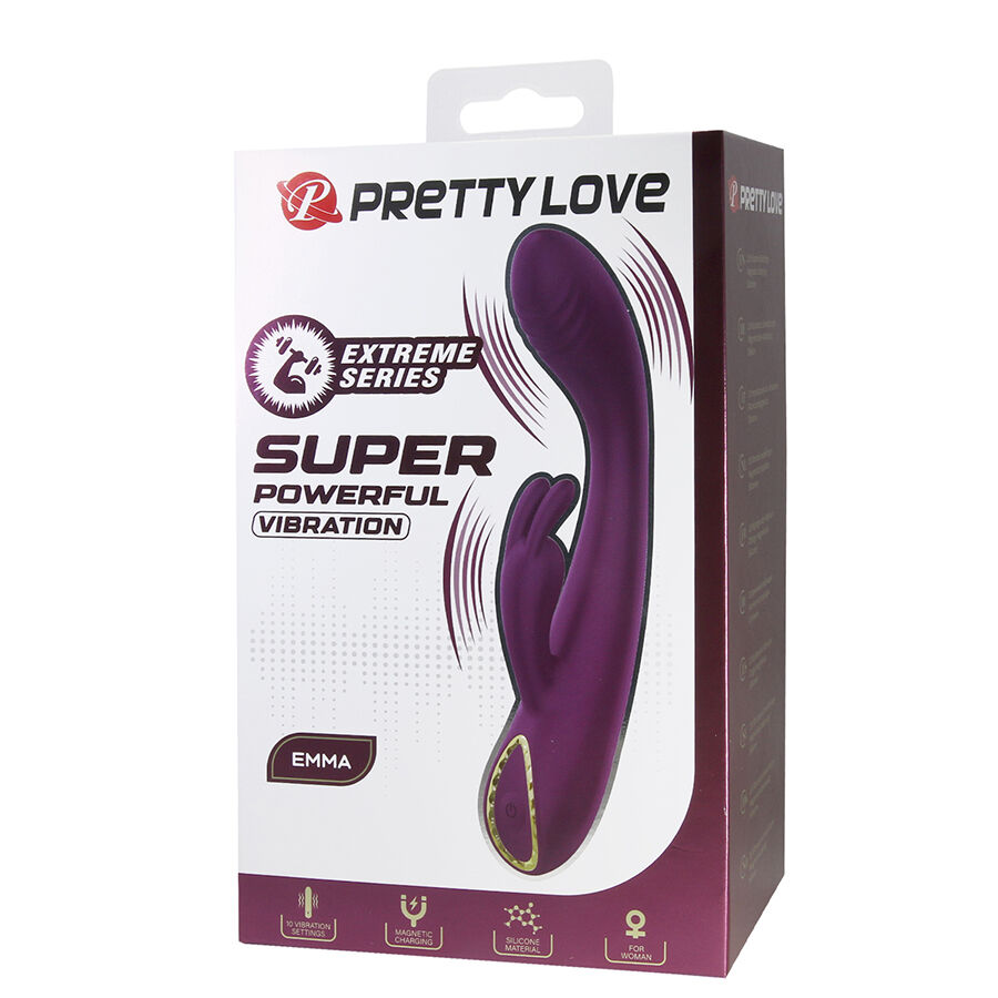 Vibromasseur rabbit violet avec stimulateur — PRETTY LOVE FLIRTATION