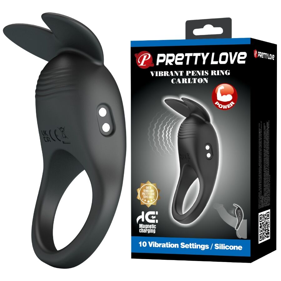 Anneau pénien vibrant à stimulateur clitoridien Lapin — PRETTY LOVE MALE