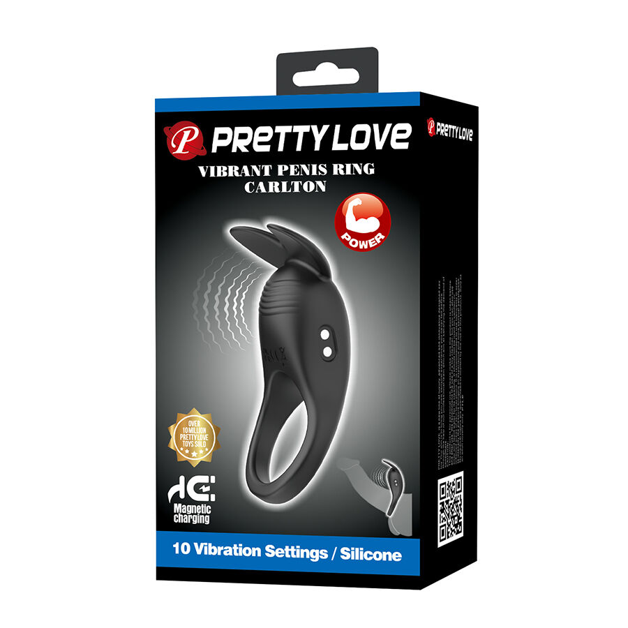 Anneau pénien vibrant à stimulateur clitoridien Lapin — PRETTY LOVE MALE