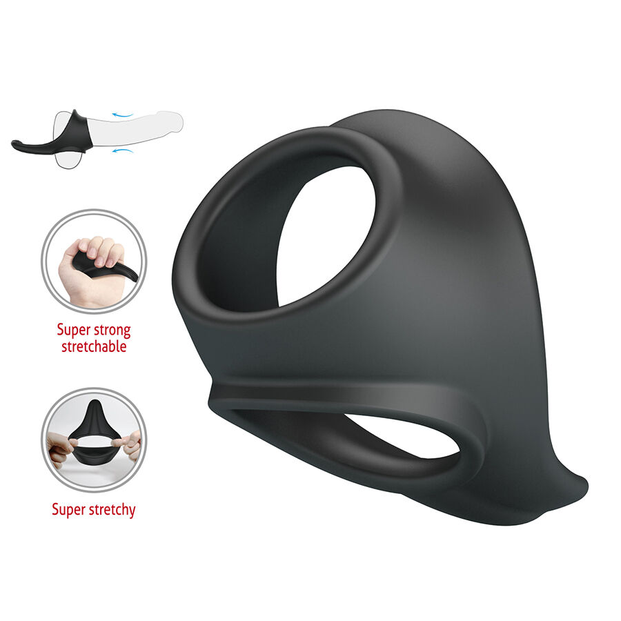 Anneau ergonomique Zadok avec stimulateur périnéal — CRAZY BULL